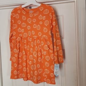 Bundle Of Fall Halloween Pumpkin dresses includes 5 Cat & Jack Dresses